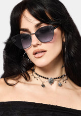 Gossa Cobweb Cat Eye Sunglasses