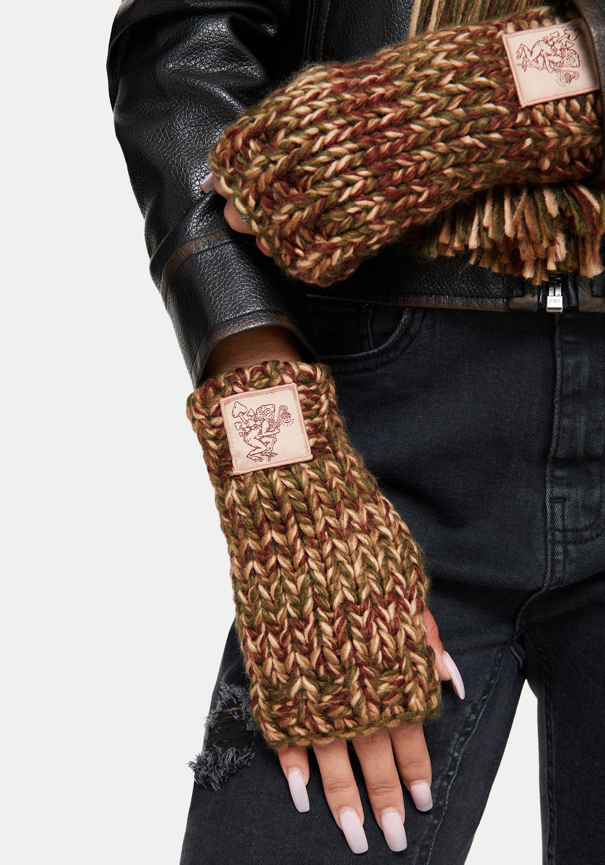 Daphne Frosch Flicken Handschuhe