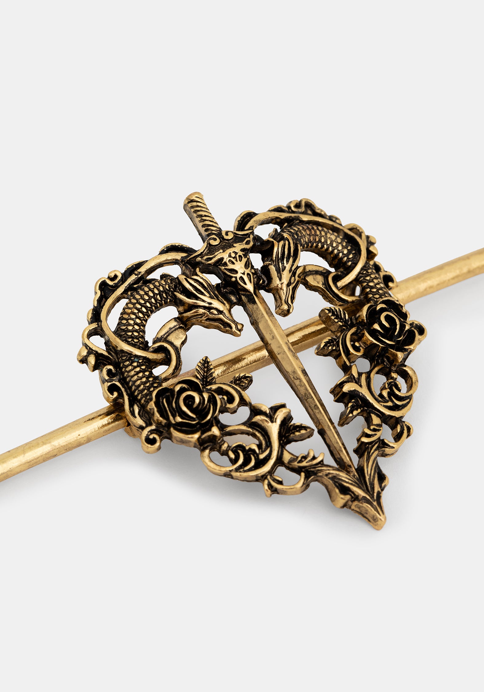 Ignithar Dragon Herz Haar Anstecknadel