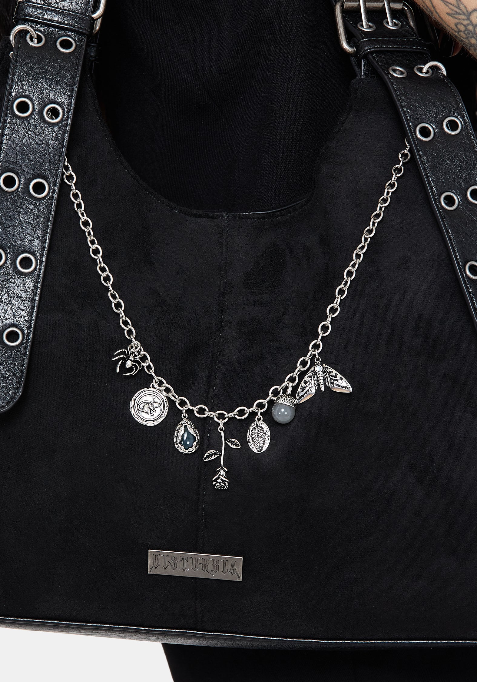 Draven Rat & Spinne Tasche Kette