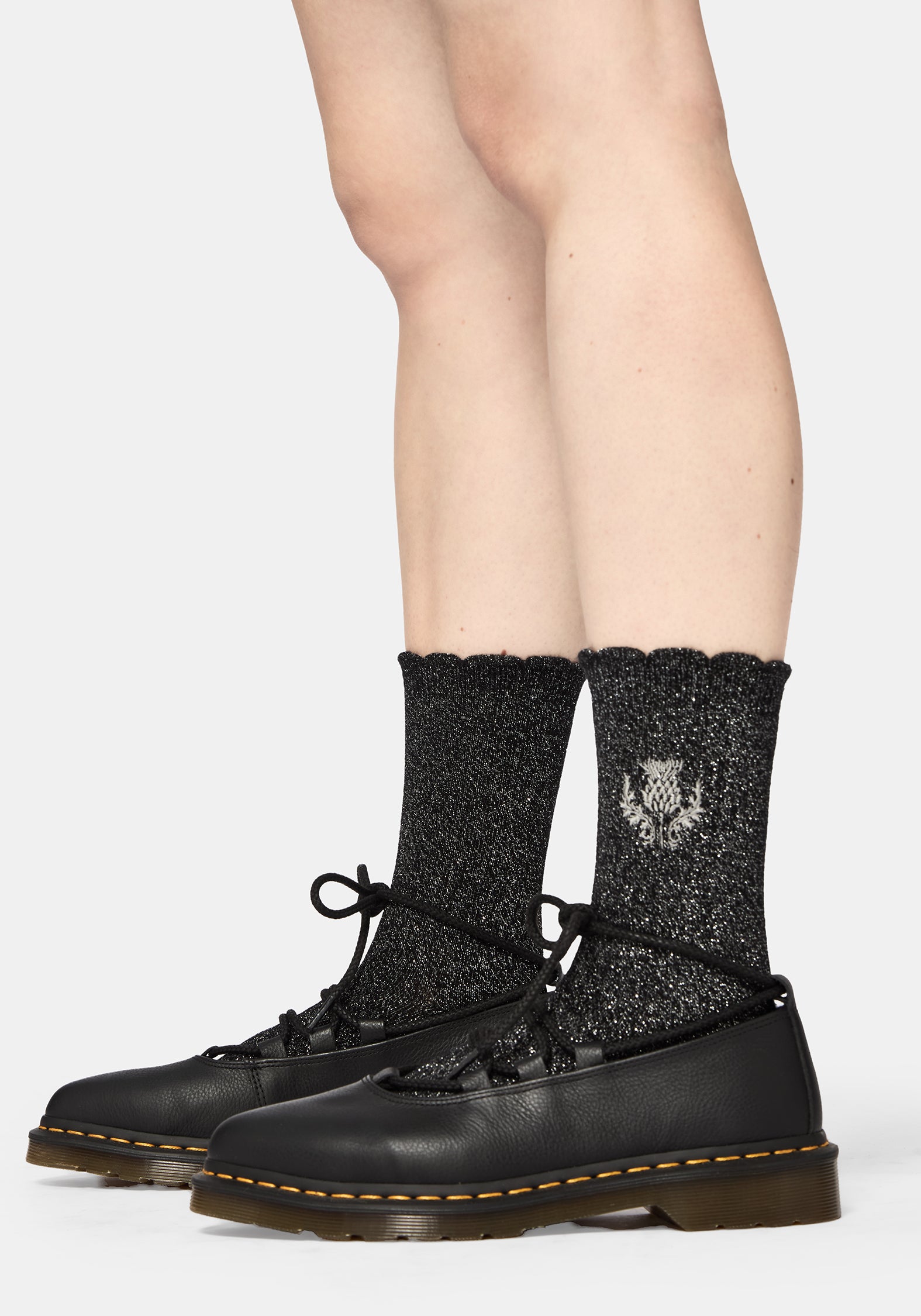 Lurex Thistle Bestickt Socken