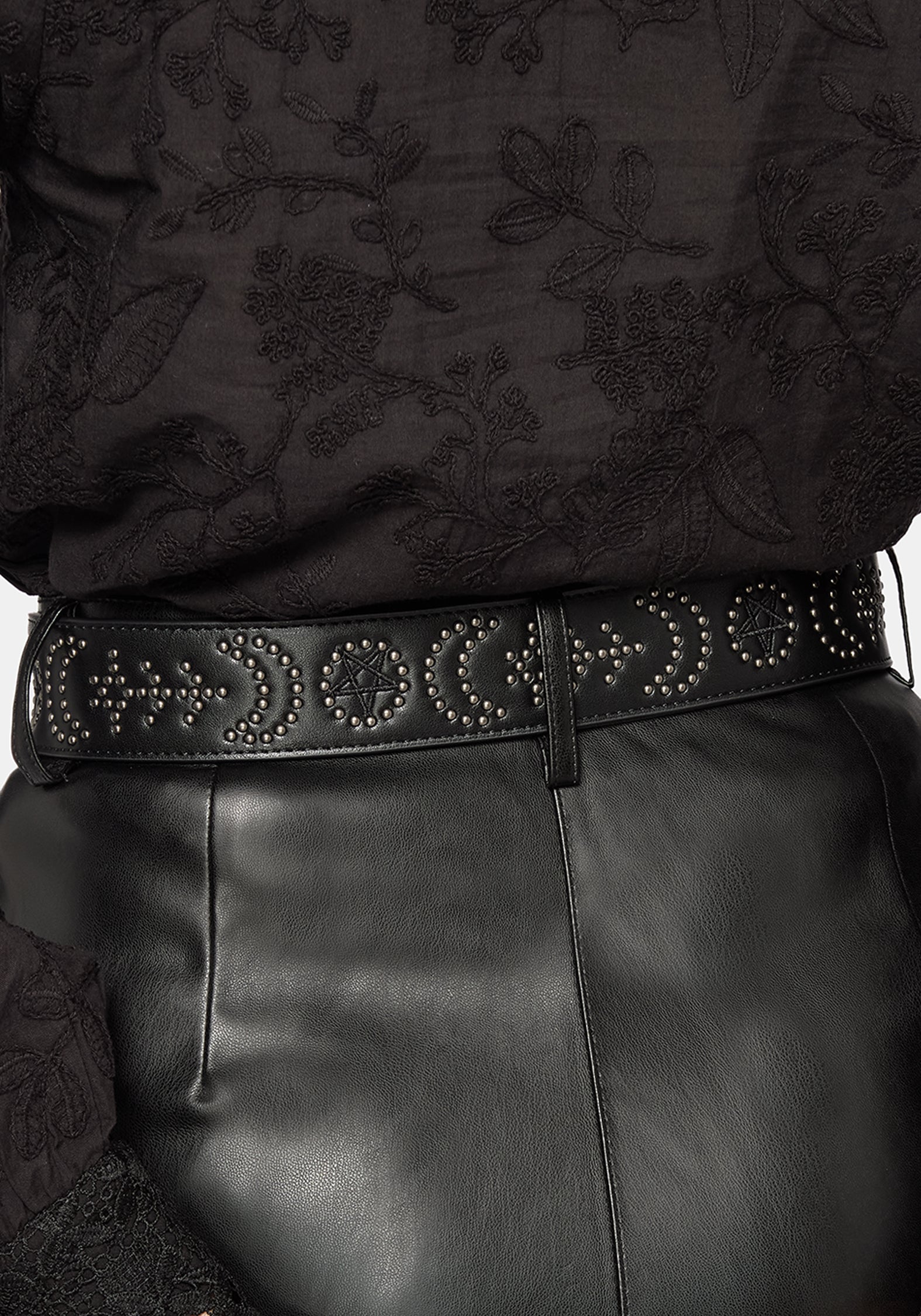 Celba Embroidered Rivet Belt