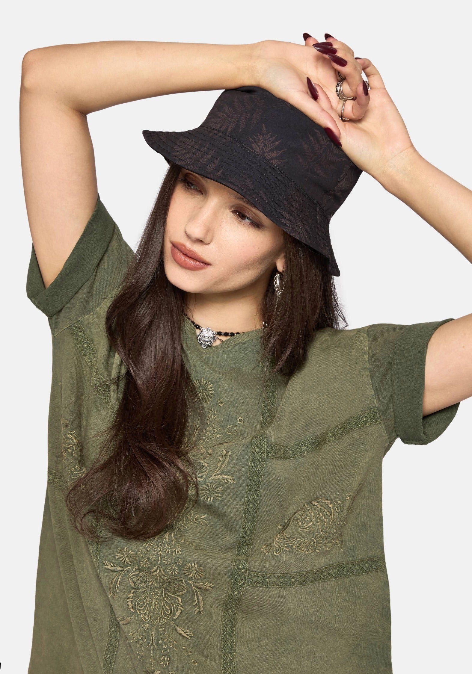 Ruin Fern Printed Bucket Hat