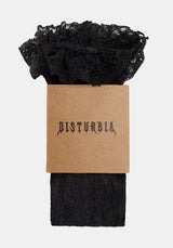 Wispin Spitze Rüsche Socken - Schwarz