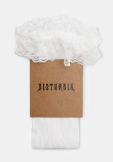 Wispin Spitze Rüsche Socken - Weiß