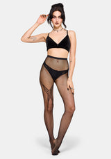 Morlit Motte Detail Netzstrumpf Strumpfhosen