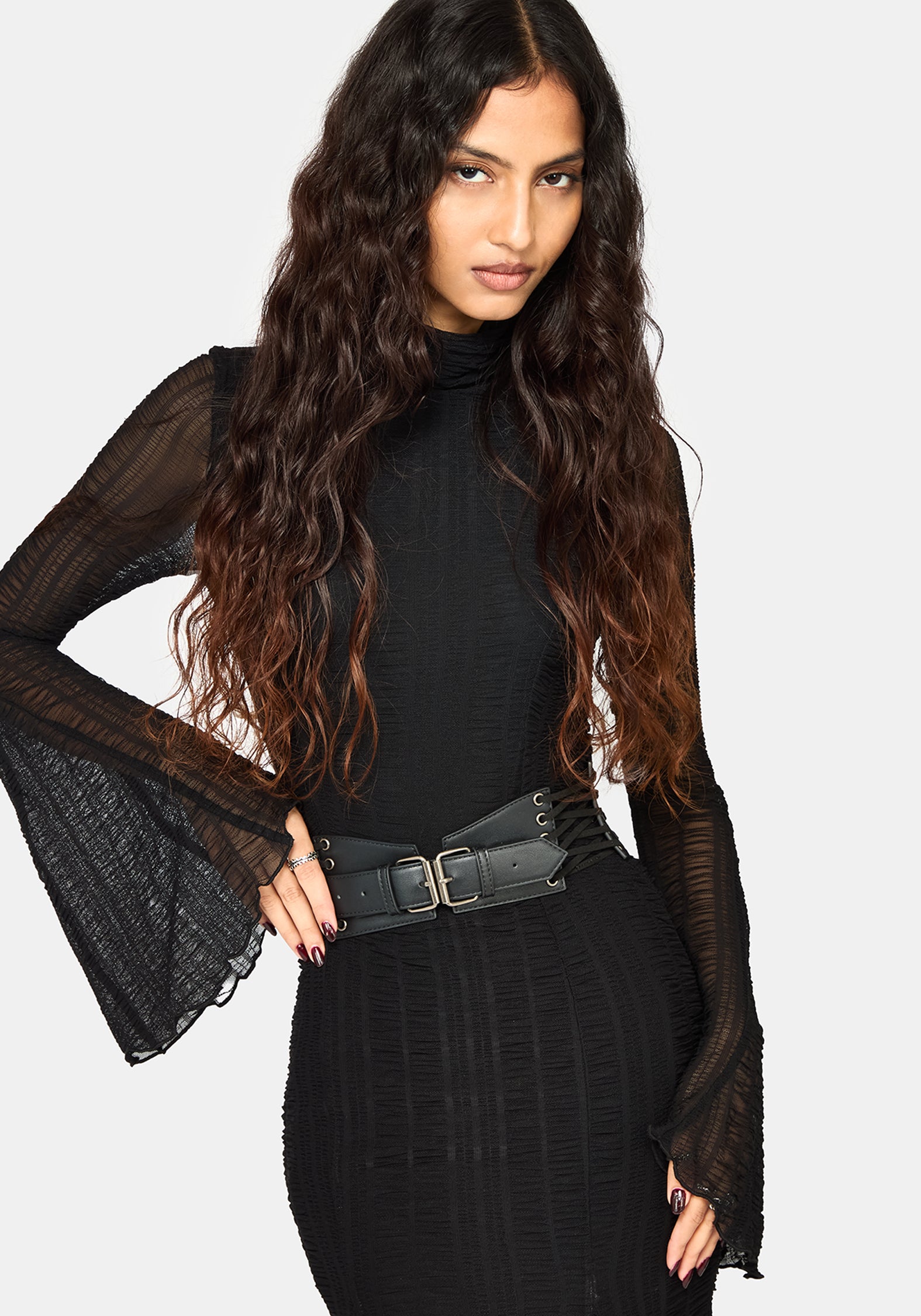 Mortika Vorderseite Stitched Taille Gürtel