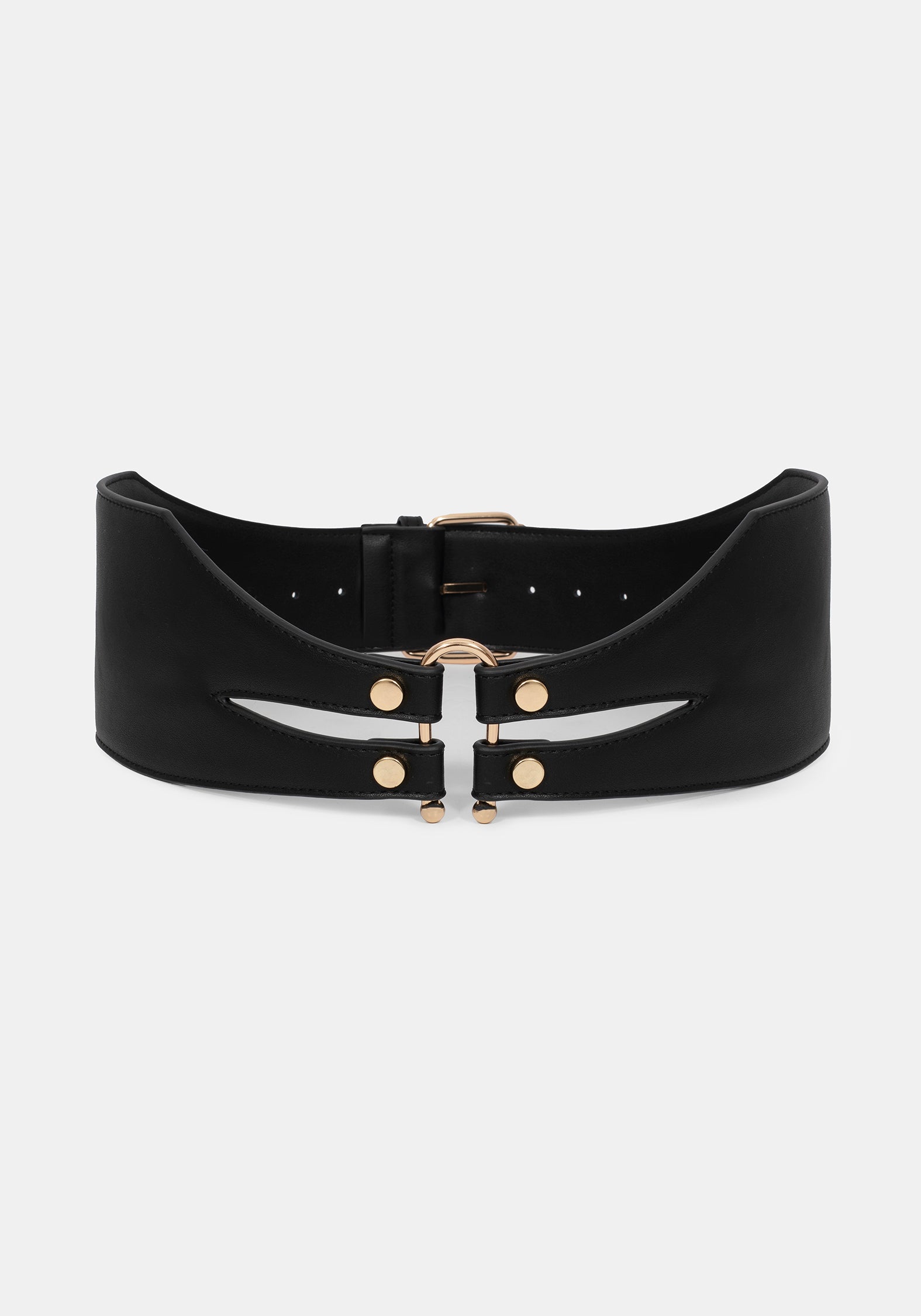 Chasm Oval Detail Waist Belt - Gold