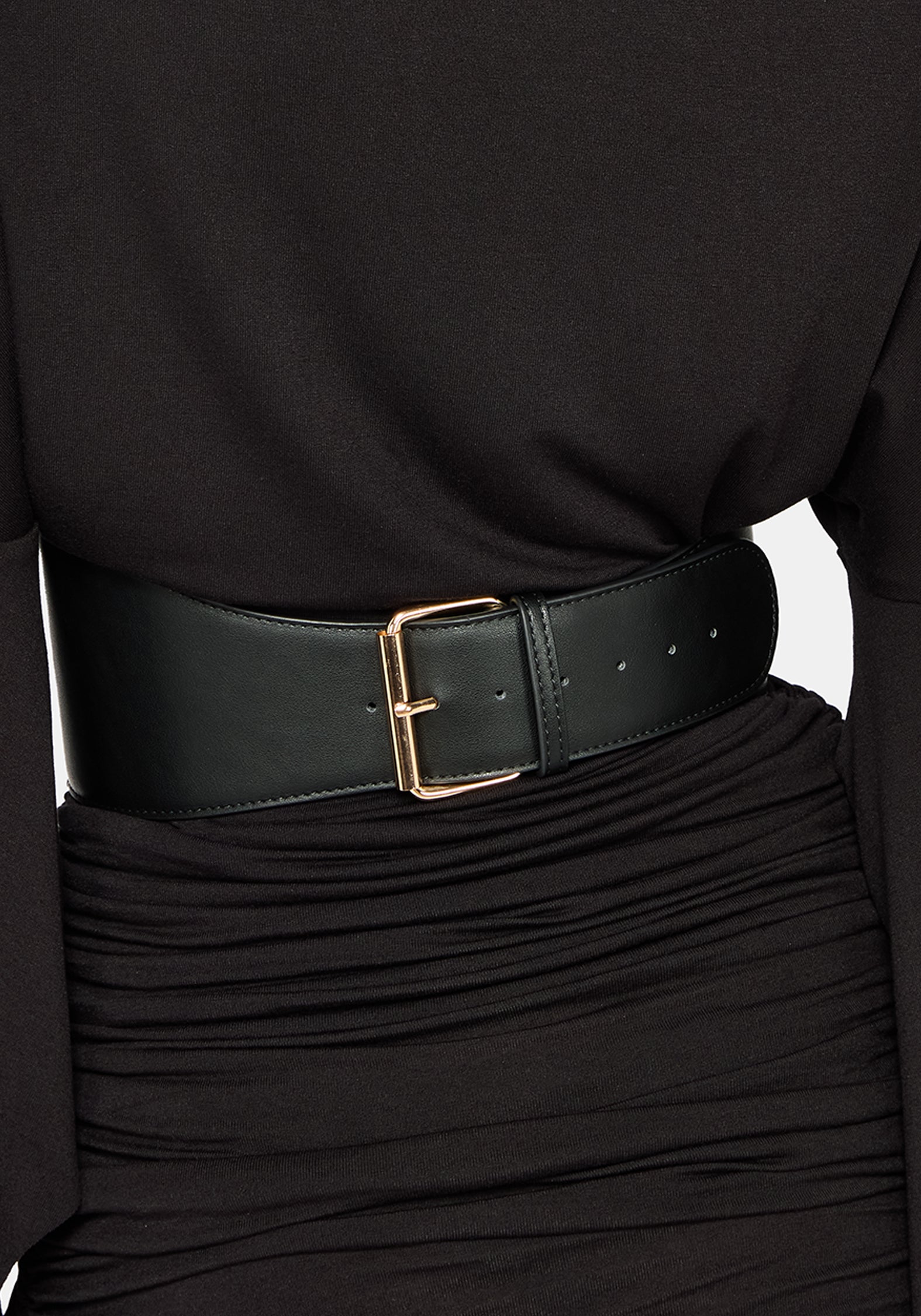 Chasm Oval Detail Waist Belt - Gold