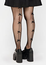 Doliyi Bow Back Seamed Fishnet Tights
