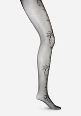 Mirella Floral Fishnet Tights