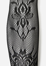 Mirella Floral Fishnet Tights