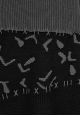 Abstract Langschnitt Pullover