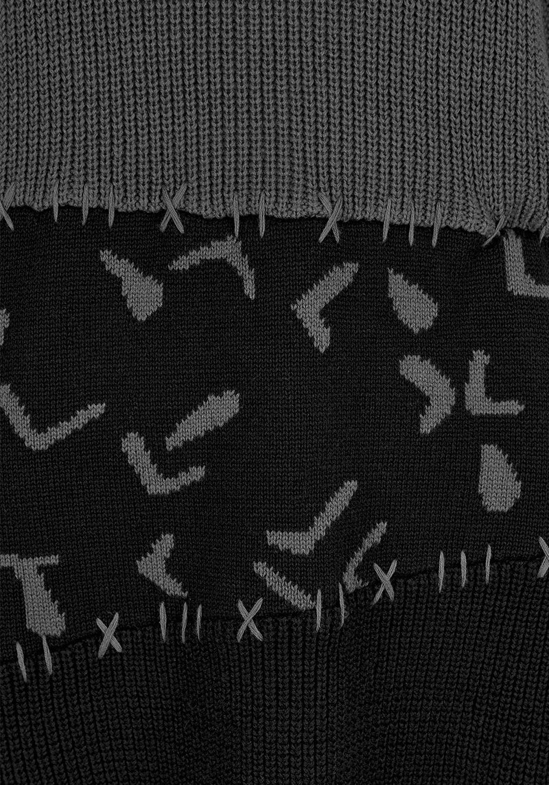 Abstract Langschnitt Pullover