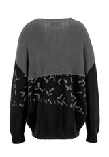 Abstract Langschnitt Pullover