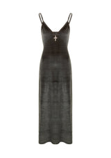 Gabrielle Velvet Midi Slip Dress