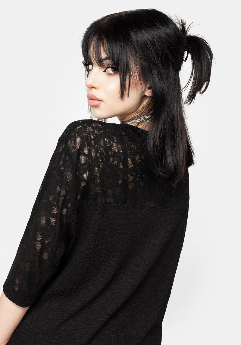 Libertina Spitze Panel T-Shirt