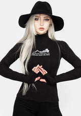 Life Sucks Hoch Hals Top