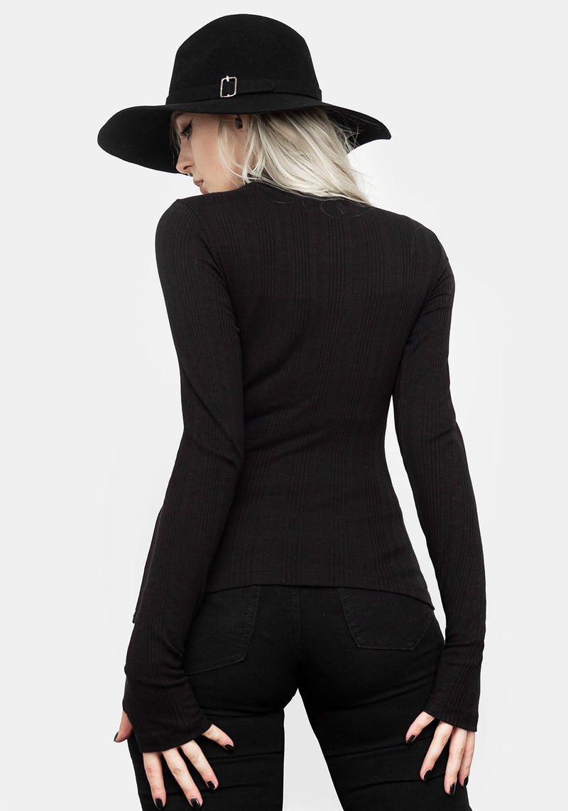 Life Sucks Hoch Hals Top