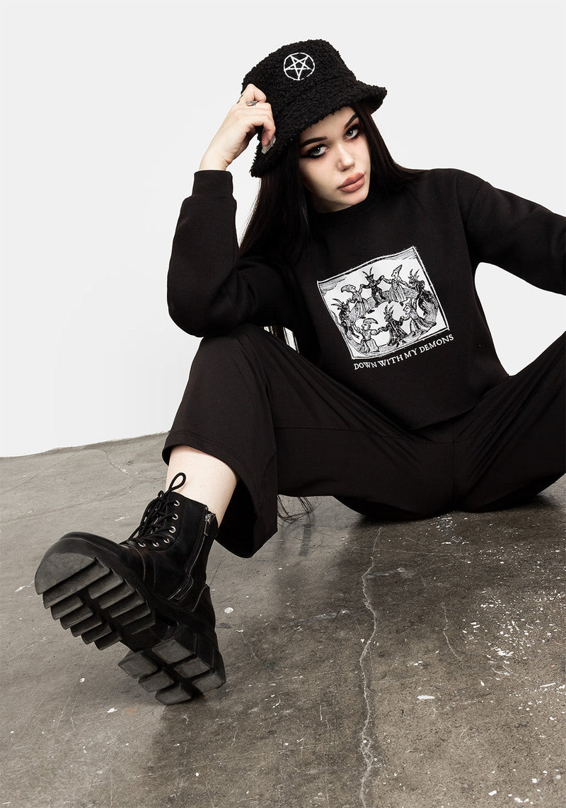Demons Kurz Sweat Top