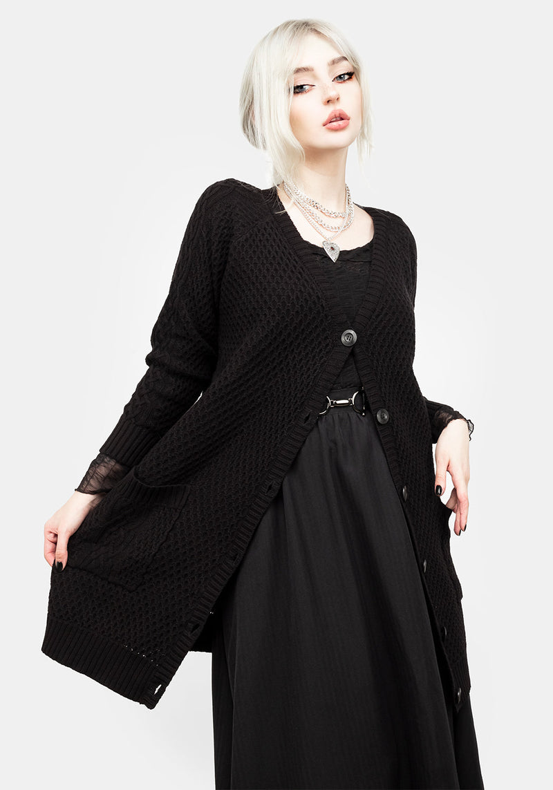 Blessing Oversize Zopf Pentagramm Cardigan