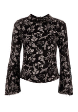 Poisonous Pflanze Ausgestellt Ärmel Top