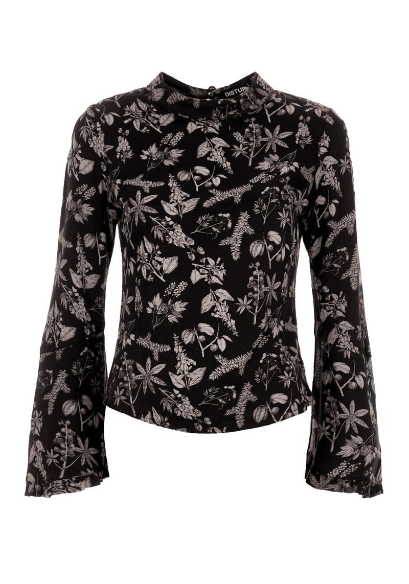 Poisonous Pflanze Ausgestellt Ärmel Top