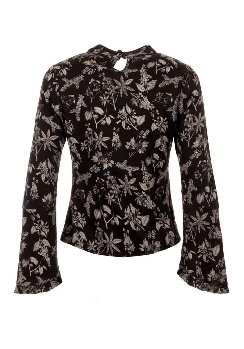 Poisonous Pflanze Ausgestellt Ärmel Top