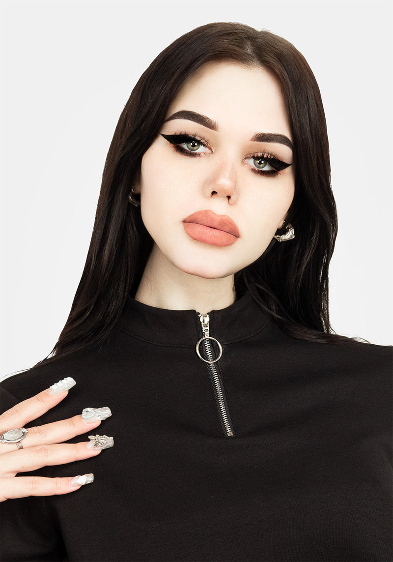 Decontrol Fishnet Sleeve Crop