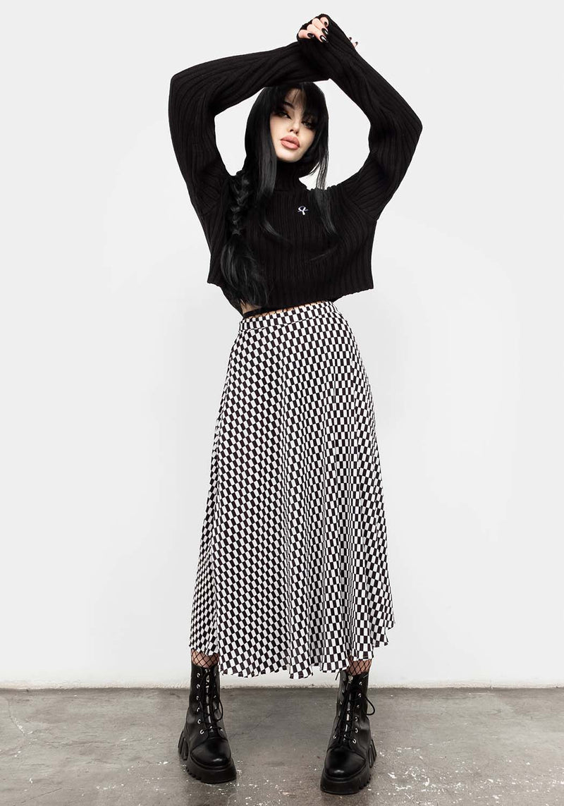 Vaudeville Pleat Midi Rock
