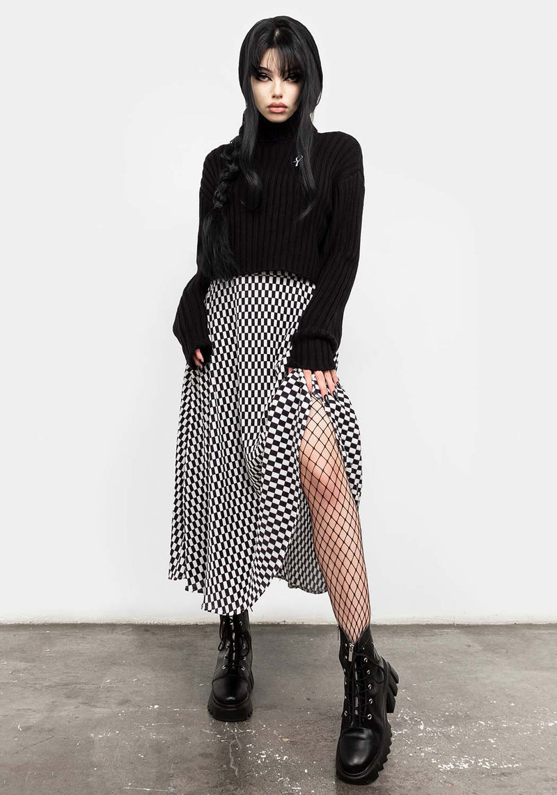 Vaudeville Pleat Midi Rock