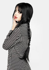 Fatale Houndstooth Hemd Kleid