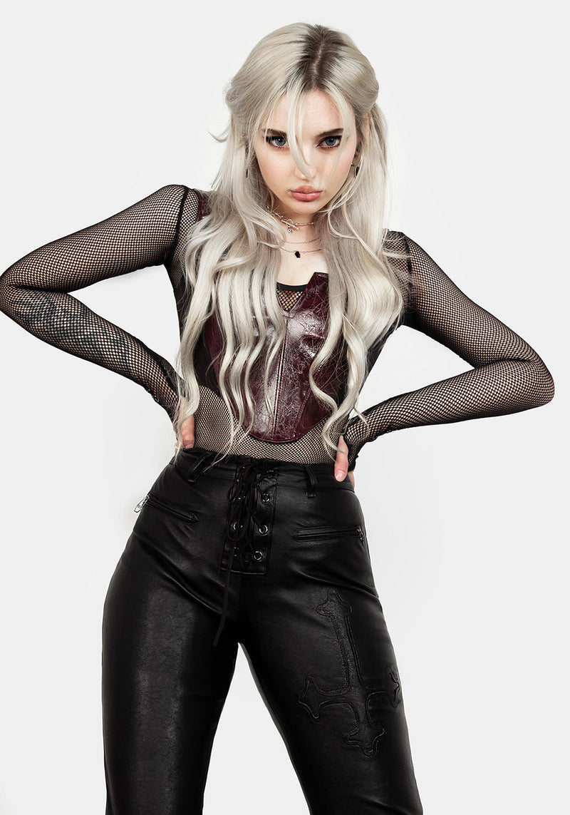 Slain Kunst- Leder Hose