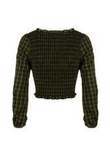 Terra Gingham Gerafft Top