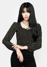 Terra Gingham Gerafft Top