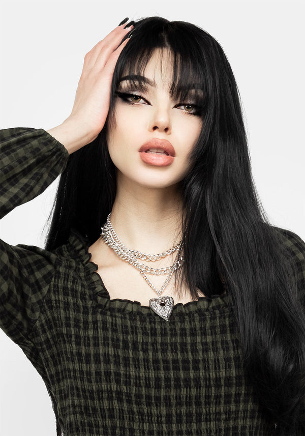 Terra Gingham Gerafft Top