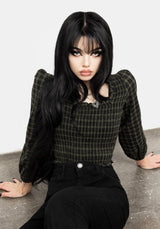 Terra Gingham Gerafft Top