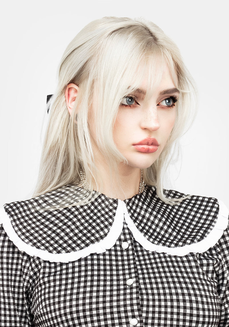 Mabel Gingham Mit Kragen Kleid