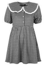 Mabel Gingham Mit Kragen Kleid