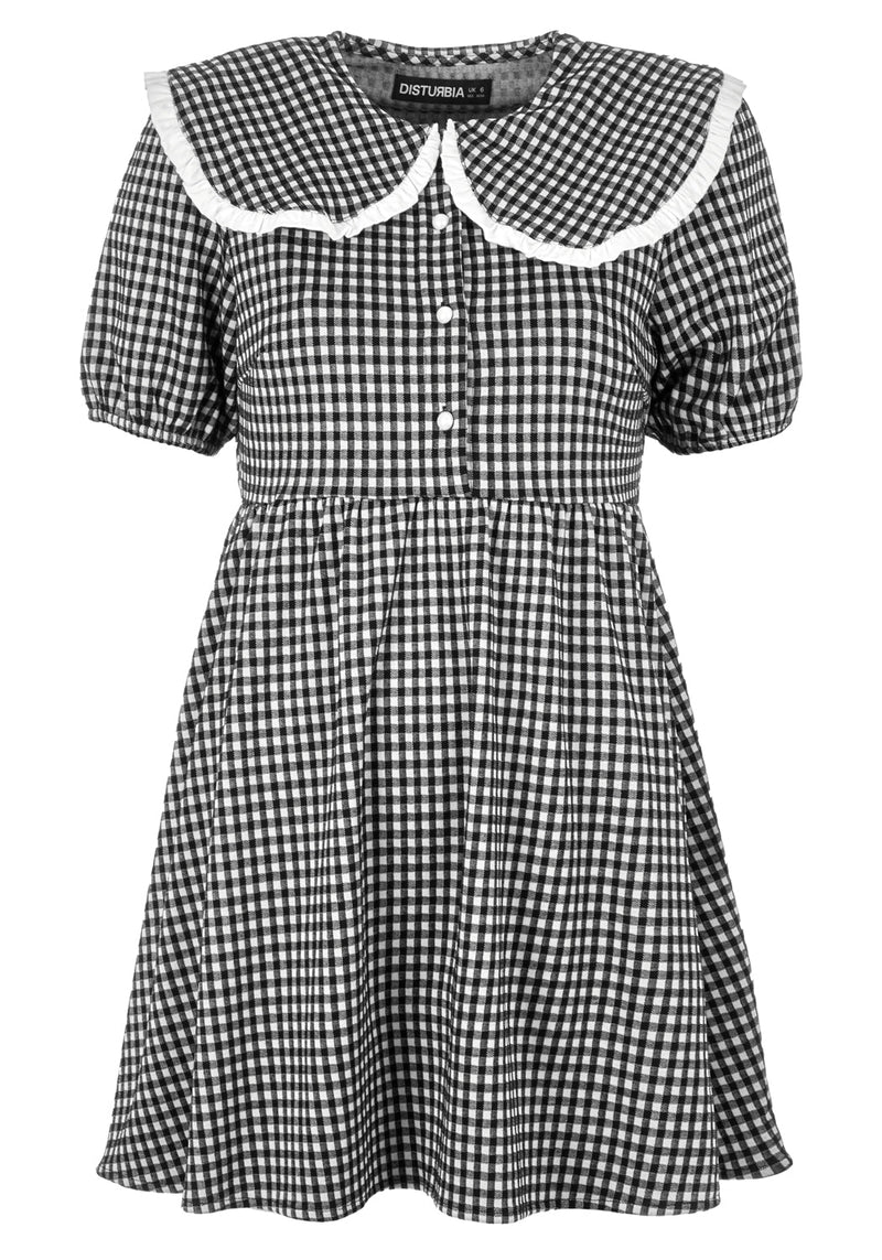 Mabel Gingham Mit Kragen Kleid