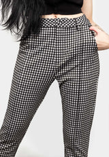 Martha Gingham Schmal Zulaufend Hosen