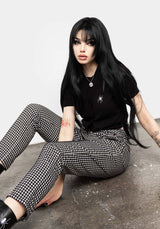 Martha Gingham Schmal Zulaufend Hosen