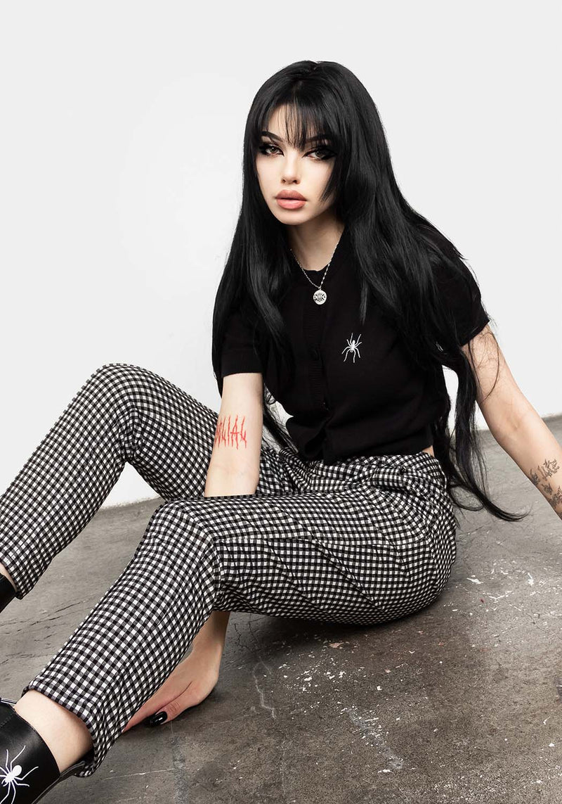 Martha Gingham Schmal Zulaufend Hosen