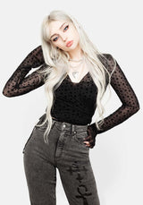 Asteria Mesh Crop Wrap Top