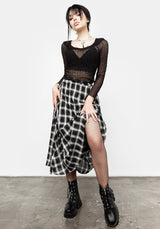 Whisper Gerafft Mesh Top
