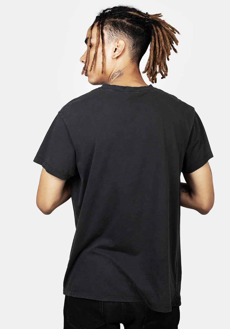 Punk Vintage Schwarz Washed T-Shirt