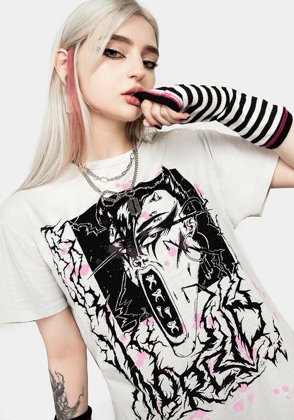 Morbid Vintage Off White Washed T-Shirt