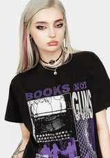 Books Vintage Schwarz Washed T-Shirt