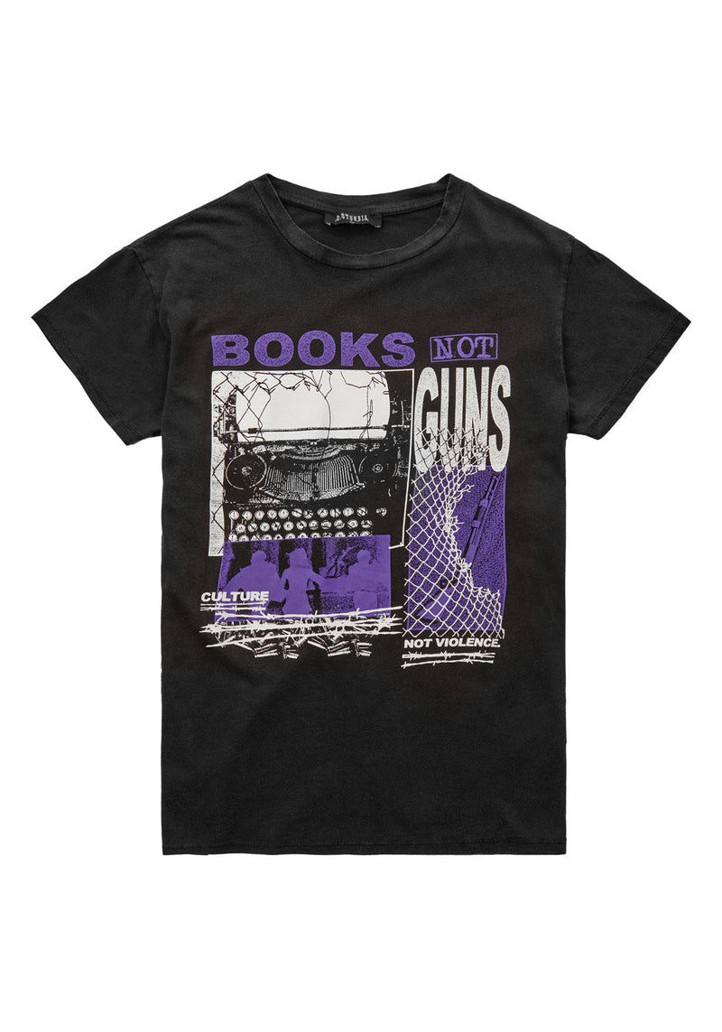 Books Vintage Schwarz Washed T-Shirt