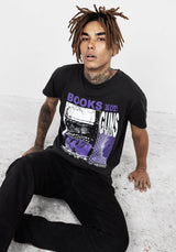 Books Vintage Schwarz Washed T-Shirt